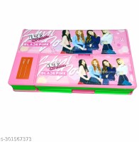 Black Pink Multiple Space Jumbo Pencil Box Best For Every Student