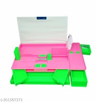 Black Pink Multiple Space Jumbo Pencil Box Best For Every Student