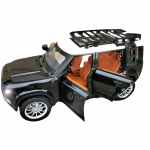 Land Rover Defender Toy Cars, Diecast Model Luxury Metal Car Pull Back with Front and Back Lights and Sound | Open Doors - (Black)