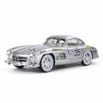 FEXXA 1:24 Scale Ben-Z 300SL Die-Cast Metal Car with Sport car Openable Doors Light and Sound,Pull Back Function Indoor Outdoor Toy for Kids (Silver)