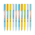 FLAIR Move Gel Pen | Minimalistic & Aesthetic Matt Finish Pastel Body Colors | Effortless Writing With Sleek Clip Design | Blue Ink, Set Of 10