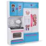 ToyMart Modern Kitchen Play Set with Light and Sound opneable Door Cooking Toy Refrigerator & Kitchen Accessories for Kids - Image 3