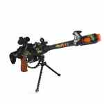 Atha Combat Military Mission Machine Plastic Gun Toy with Led Flashing Lights and Sound Effects for Kids (Army Green)