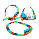 VGRASSP 102 Pcs Set Colorful Flexible Magic Track Toy for Kids with Light in Car, Rechargeable Battery and 2 Cartops - Amazing Racetrack - Full of Fun Toy - Image 4