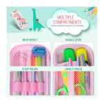 ZipperZoo Cute Dino Pencil Pouch - 3D Adorable Pencil Case with Multiple Compartments, Perfect Pouches for Girls & Boys