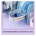 CracklesFabric Pencil Case for Kids - Plaid Series Pencil Pouch,