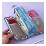 CracklesFabric Pencil Case for Kids - Plaid Series Pencil Pouch,