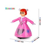 TRICKS TOYS 360 Degree Rotating Princess Dancing Doll with Light Music for Kids with 3D Musical Light Doll Dancing Princess Doll Musical Toy Gift for Kids - Image 2