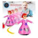 TRICKS TOYS 360 Degree Rotating Princess Dancing Doll with Light Music for Kids with 3D Musical Light Doll Dancing Princess Doll Musical Toy Gift for Kids - Image 3