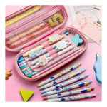 Case Cute Cartoon Pencil Pouch 3D Embossed Design Novelty Astronaut Art Plastic Pencil Box