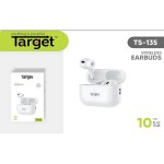 Target TS-135 | Wireless Earbuds | 10H Play | 3M Warranty Enjoy an unbeatable wireless audio experience with the Target TS-135 Wireless Earbuds—the perfect blend of style, comfort, and performance. Designed for music lovers and multitaskers, these earbuds deliver crystal-clear sound with rich bass and crisp highs, making every beat come alive. With up to 10 hours of continuous playback, the TS-135 keeps your music going throughout the day—whether you're at the gym, commuting, or just relaxing at home. The compact charging case ensures your earbuds stay powered up on the go, providing multiple charges without the need to plug in. Built with Bluetooth technology, these earbuds offer seamless connectivity with your smartphone, tablet, or laptop. Touch controls make it easy to manage music, calls, and voice assistants with just a tap. The ergonomic design ensures a secure and comfortable fit, even during long hours of use. The Target TS-135 also comes with a 3-month warranty, giving you peace of mind and guaranteed product support. Whether you're taking calls or tuning in to your favorite playlist, the TS-135 is your ideal everyday audio companion.