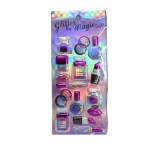 Aesthetic Glitter Puffy Stickers – Set of 5 Colorful Designs