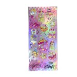 Aesthetic Glitter Puffy Stickers – Set of 5 Colorful Designs