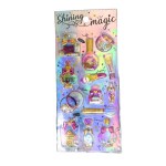 Aesthetic Glitter Puffy Stickers – Set of 5 Colorful Designs - Image 6