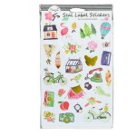 Aesthetic Seal Label Stickers – Set of 5 Sheets with Colorful Die-Cut Designs for Journaling, Scrapbooking & Crafts