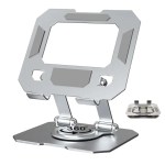 Foldable Desktop 360 Rotating Base Fit For iPad, Tablet, Mobile 4-13 Inch, D3 Mobile Holder