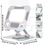 Foldable Desktop 360 Rotating Base Fit For iPad, Tablet, Mobile 4-13 Inch, D3 Mobile Holder