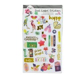 Aesthetic Seal Label Stickers – Set of 5 Sheets with Colorful Die-Cut Designs for Journaling, Scrapbooking & Crafts