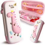 ino Double Sided Pencil Pouch – Spacious Stationery Box for Kids with Cute Dinosaur Design