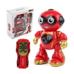 Premium Intelligent Learning Dancing Robot Toy Vehicle with Lights,Music for Kid|Boys|Girls, Red, +3Yrs.