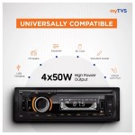 myTVS TMP-53 Single Din MP3 Car Stereo | Bluetooth, USB, AUX | 50W x 4 Output