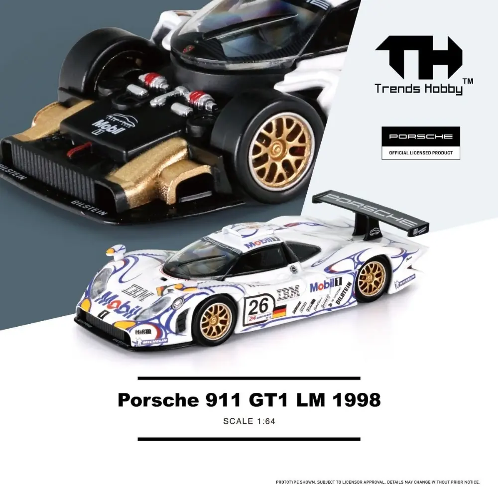 Trends Hobby Porsche 911 GT3 R DTM 1:64 Diecast Green - Grover Techno