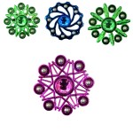 Metal Gyro Spinner Pack of 4 Random Design