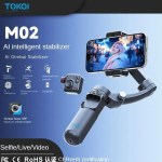 TOKQI M02 AI Gimbal Stabilizer | 3-Axis Foldable Mobile Gimbal