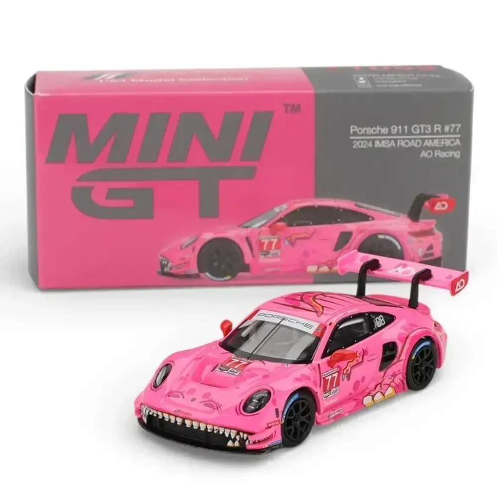 残少(1点) MINI GT 1/64 ポルシェ 911 GT3R#77 Mini GT Porsche 911 GT3 R #77 – Premium Model - Grover Techno