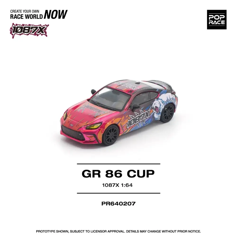 Pop Race PR640207 Toyota GR86 Cup 1087X – 1:64 - Grover Techno